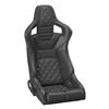 Corbeau RRB Pair - Diamond Pattern  - Black Vinyl w/ Black Stitching