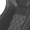 Corbeau  RRB Pair - Diamond Pattern  - Black Vinyl w/ White Stitching
