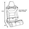 Corbeau Sportline RRS Racing Seat Pair  - Black Vinyl Diamond/White Stitching