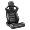 Corbeau Sportline RRS Racing Seat Pair  - Black Vinyl Diamond/White Stitching