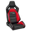 Corbeau Sportline RRX Reclining Seat - Black W/ Red Insert