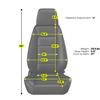 Black Corbeau Sport Vinyl Seat Pair