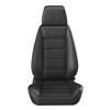 Black Corbeau Vinyl Sport Seat Pair - Cloth Insert