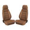 Corbeau Sport Seat Pair  - Tan Vinyl