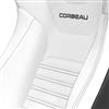 Corbeau Sportline RRS Racing Seat Pair  - White Vinyl/Black Stitching 