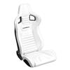 Corbeau Sportline RRS Racing Seat Pair  - White Vinyl/Black Stitching 