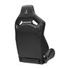 Corbeau Sportline RRX Reclining Seat - Black Vinyl w/ White Plaid Cloth