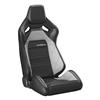 Corbeau Sportline RRX Reclining Seat - Black W/ Gray Insert