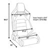 Corbeau Sportline RRX Reclining Seat - Black W/ Red Insert