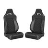 Corbeau Trailcat Seat Pair - Diamond Pattern  - Black Vinyl w/ Black Stitching