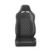 Corbeau Trailcat Seat Pair - Diamond Pattern  - Black Vinyl w/ Black Stitching