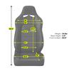 Corbeau Trailcat Seat Pair - Diamond Pattern  - Black Vinyl w/ White Stitching