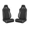 Corbeau Trailcat Seat Pair - Diamond Pattern  - Black Vinyl w/ White Stitching