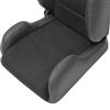 Mustang Corbeau GTS 2 Seat Pair Black Leather/Black Microsuede Inserts