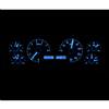 1990-93 Mustang Dakota Digital VHX Digital Gauge Cluster  - Alloy Face w/ Blue Backlighting