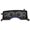 1990-93 Mustang Dakota Digital VHX Digital Gauge Cluster  - Black Alloy w/ Blue Backlighting