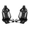 Corbeau FXR Racing Seat Pair - Vinyl  - Black w/ White Inserts