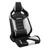 Corbeau FXR Racing Seat Pair - Vinyl  - Black w/ White Inserts