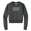 LMR Women's Cropped Crew Fleece  - Heathered Charcoal