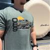 LMR OBS Bronco Retro Sun T-Shirt - XXL  - Olive Green
