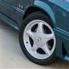 1979-93 Mustang 4 Lug Pony Wheel & Ford Licensed Center Cap Kit - 17x8/9 - Silver