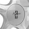 1979-93 Mustang 4 Lug Pony Wheel & Ford Licensed Center Cap Kit  - 17x8/10 - Silver