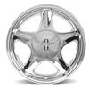 1979-93 Mustang 4 Lug Pony Wheel & Ford Licensed Center Cap - 17x10 - Chrome