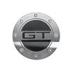 2015-23 Mustang Comp Series Fuel Door w/ GT Logo  - Silver & Black