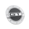 2015-22 Mustang Comp Series Fuel Door w/ GT Logo  - Silver & Black