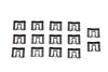 1979-93 Mustang Rear Glass Molding Clips (14 Piece) Coupe