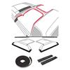 1984-86 Mustang T-Top 9 Piece Weatherstrip Kit, After 10/83