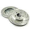 2005-2014 Mustang Front Brake Rotors - Slotted & Drilled V6/GT
