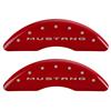 2015-23 Mustang MGP Caliper Covers - Mustang/GT  - Red - 6 Piston