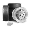1979-1993 Mustang 4 Lug TRX R390 Style Wheel & Firestone Tire Kit - 16x7 - Machined
