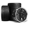 1979-93 Mustang SVE 4 Lug Anniversary Wheel & Nitto Tire Kit  - 17x9 - Black W/ Machined Lip