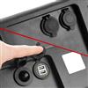 1987-93 Mustang Center Console Kit with Charging Ports  - Black
