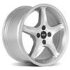 1979-93 Mustang SVE 4 Lug Cobra R Wheel & Nitto Tire Kit - 17x8 - Silver