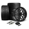 2024-26 Mustang Downforce Wheel & Nitto Tire Kit - 20x8.5 & 20x10  - Gloss Black