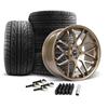 2024 Mustang Downforce Wheel & Ohtsu Tire Kit - 20x8.5/10 - Satin Bronze