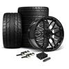 2015-23 Mustang Downforce Wheel & Nitto Tire Kit  - 20x8.5/10 - Gloss Black