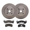 1987-93 Mustang Front 4 Lug Brake Rotor & Pad Kit - 11" 5.0