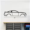 2005-2009 Mustang Coupe Silhouette Metal Wall Art