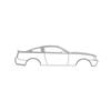 2005-2009 Mustang Coupe Silhouette Metal Wall Art