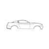 2010-2014 Mustang Coupe Silhouette Metal Wall Art