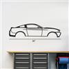 2010-2014 Mustang Coupe Silhouette Metal Wall Art