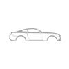 2015-2017 Mustang Coupe Silhouette Metal Wall Art