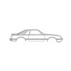 1979-1986 Mustang Hatchback Silhouette Metal Wall Art