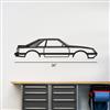 1979-1986 Mustang Hatchback Silhouette Metal Wall Art