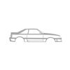 1987-1993 Mustang GT Hatchback Silhouette Metal Wall Art