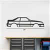 1987-1993 Mustang GT Hatchback Silhouette Metal Wall Art